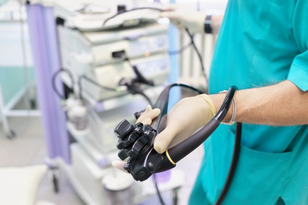 Close up of a digital endoscope used for colonoscopies