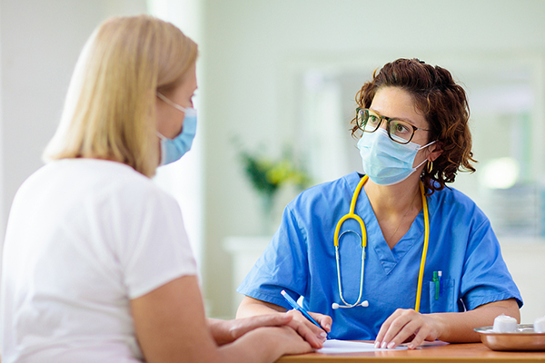 Older woman at doctor's appointment