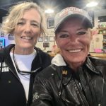 Shellie Smitley and her sister flash their smiles while taking a selfie.