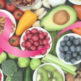 food with pink ribbon