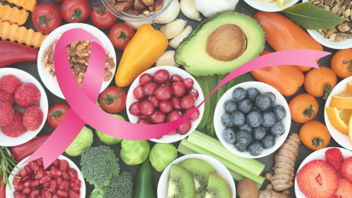 food with pink ribbon