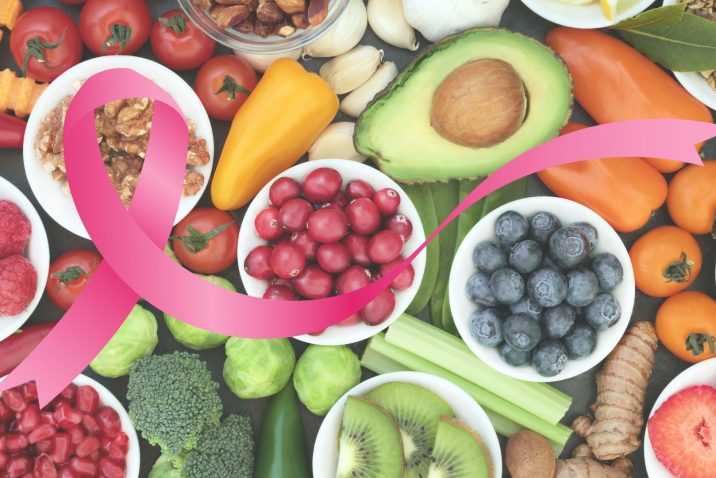 food with pink ribbon