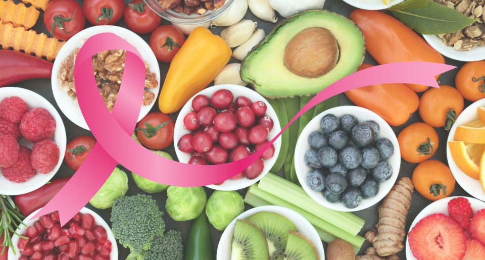 food with pink ribbon