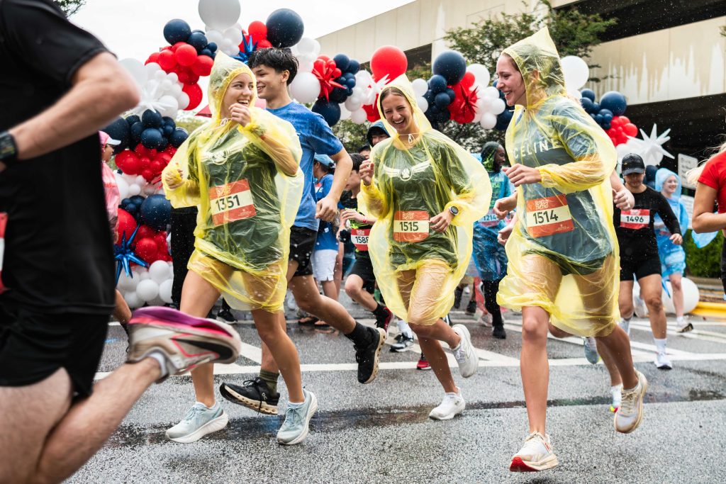 three women jogging