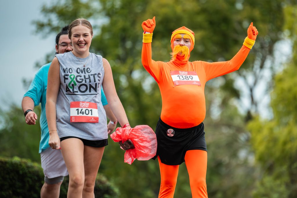 A person dressed as the lorax at paceline