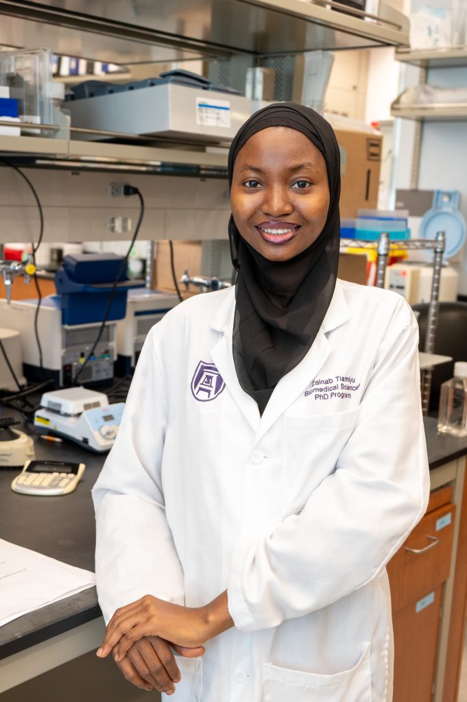 woman standing in lab